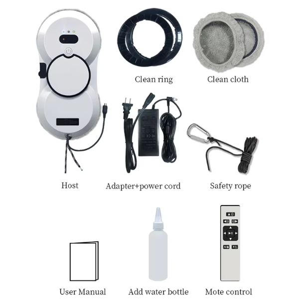Water spray window cleaning robot