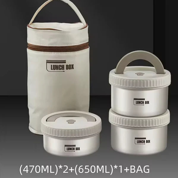 Set Stackable Bento Stainless Steel Lunch Container